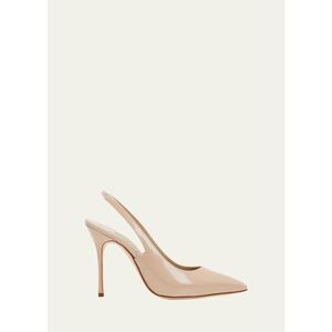 Manolo Blahnik 105mm allura slingback pump nude 39.5EU/9.5B